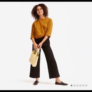 Everlane wide leg crop black 4
